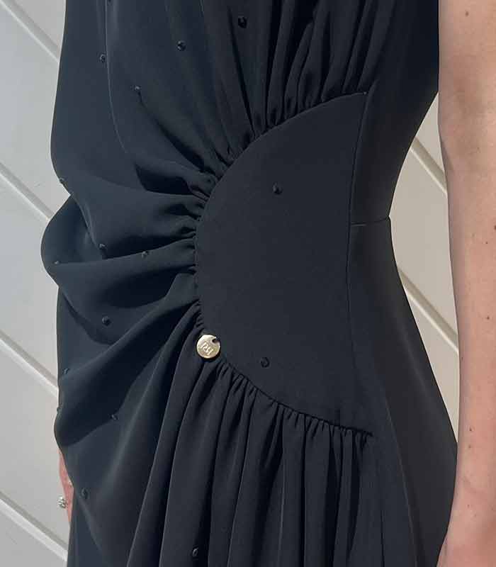 【SALE】【Rinascimento】ビジューサイドギャザーワンピース●RIN120279