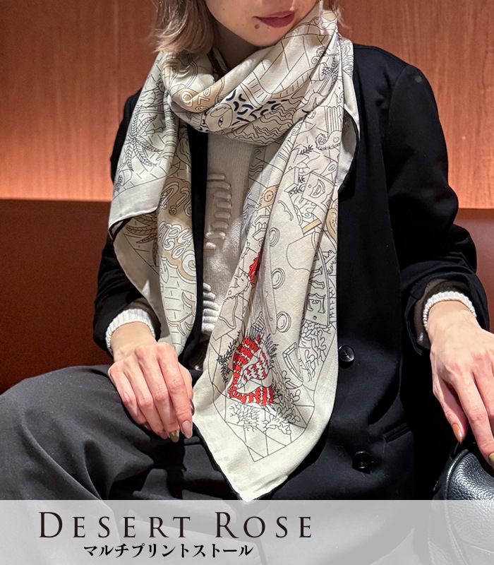 【DESERT ROSE】マルチプリントストール125★KORST-10