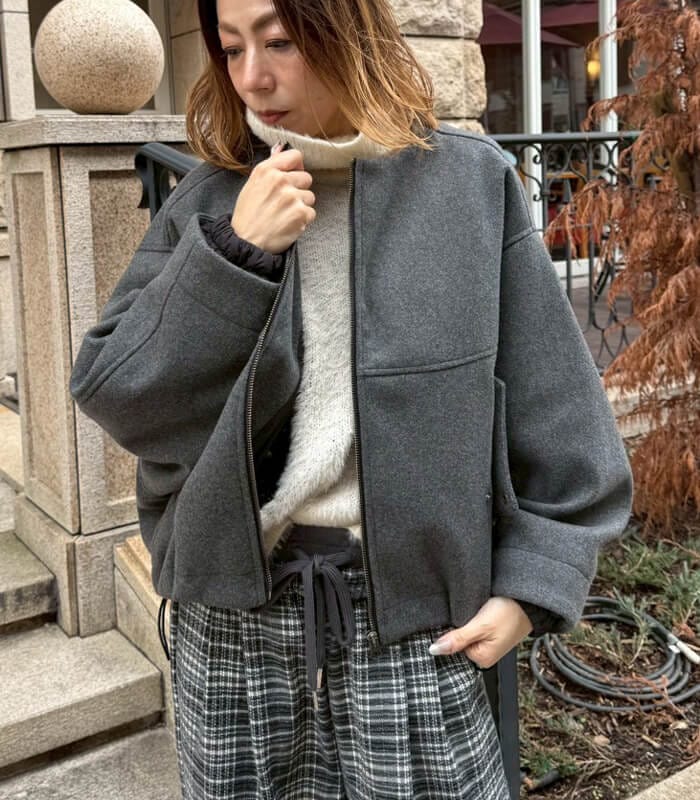 【LUGIVA】ビッグシルエットブルゾン★☆402565