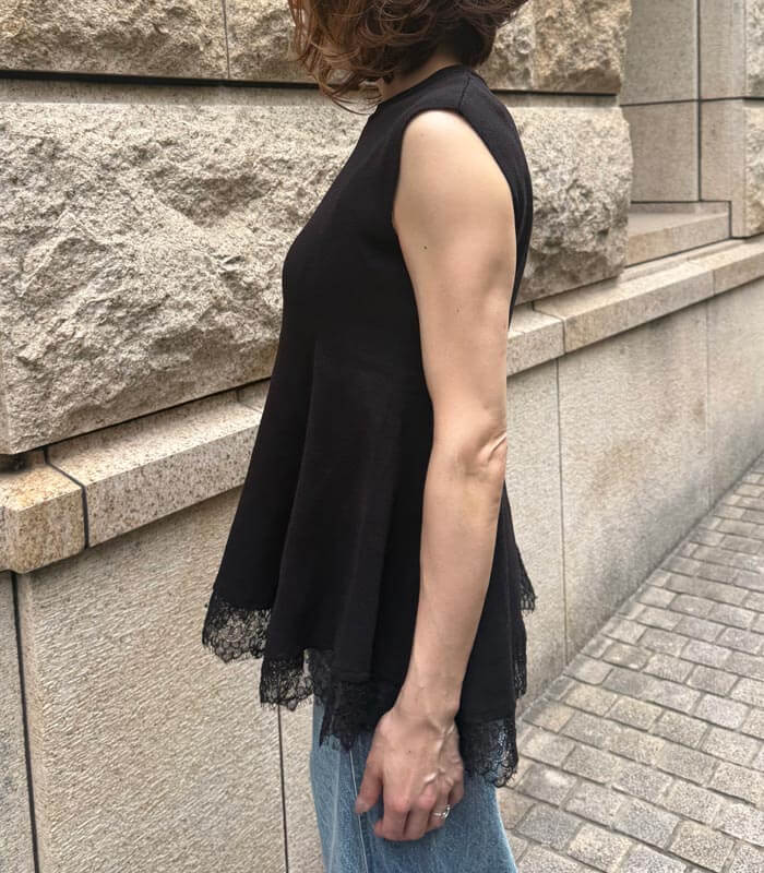 【GALENA】レースヘムニットTOPS★☆70060-5104