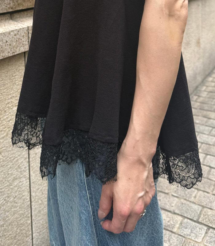 【GALENA】レースヘムニットTOPS★☆70060-5104