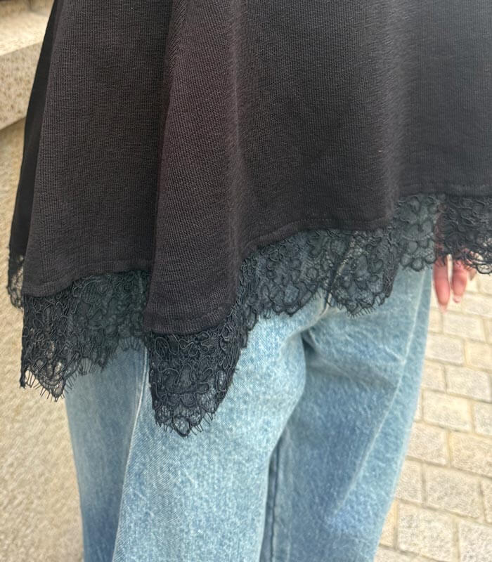 【GALENA】レースヘムニットTOPS★☆70060-5104