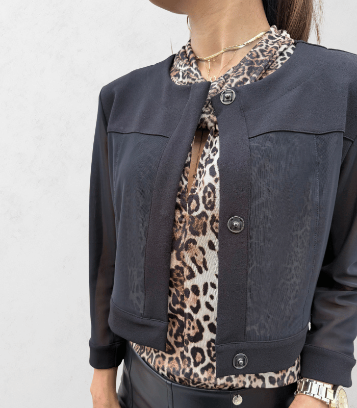 Rinascimento】メッシュノーカラーショートジャケット☆(IT