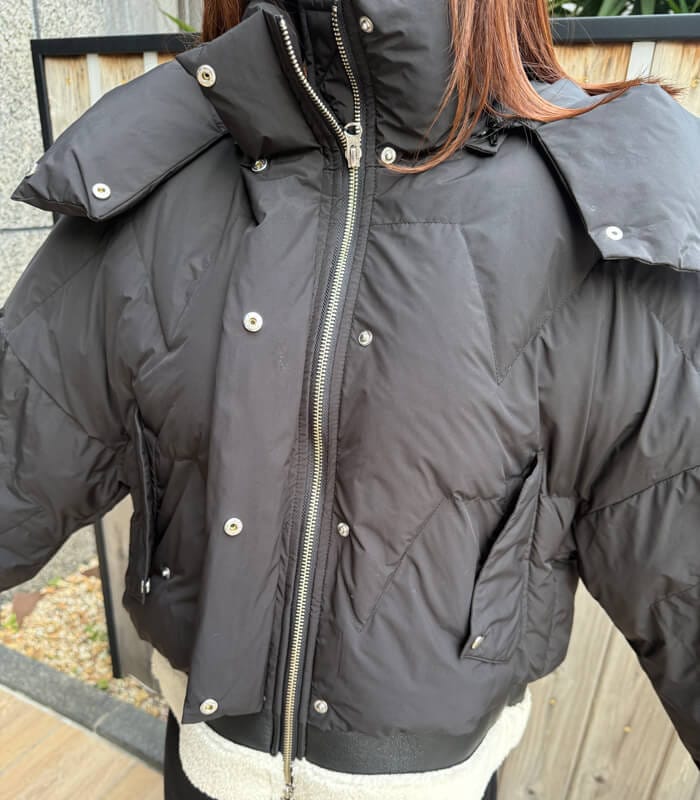 【LUGIVA】ムートン切り替えダウンジャケット★☆402563