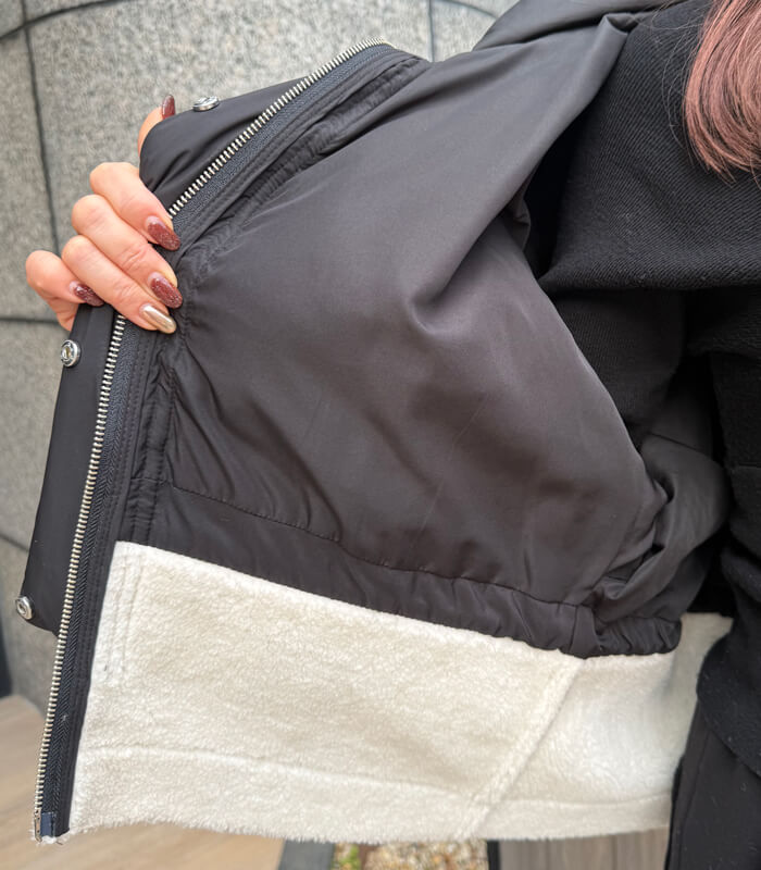 【LUGIVA】ムートン切り替えダウンジャケット★☆402563