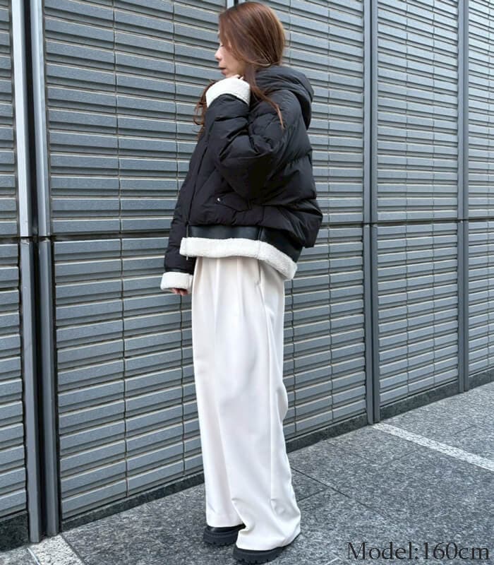 【LUGIVA】ムートン切り替えダウンジャケット★☆402563