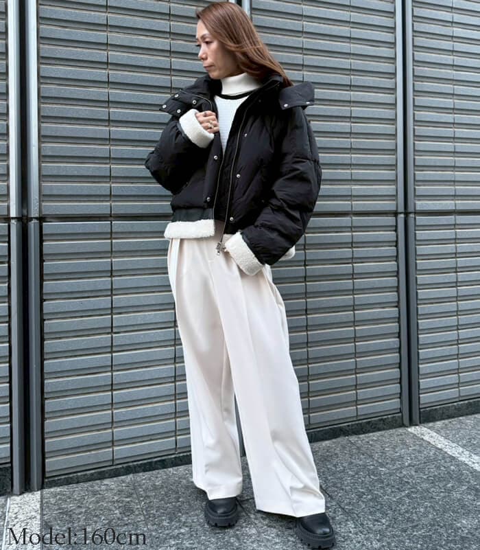 【美品】  パーカー ダウン 切替 グレー 6840WB LUGIVA】ムートン切り替えダウンジャケット◇☆402563 | WEAR,アウター