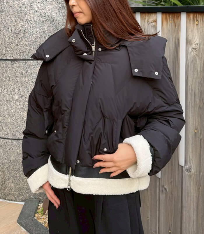 【LUGIVA】ムートン切り替えダウンジャケット★☆402563