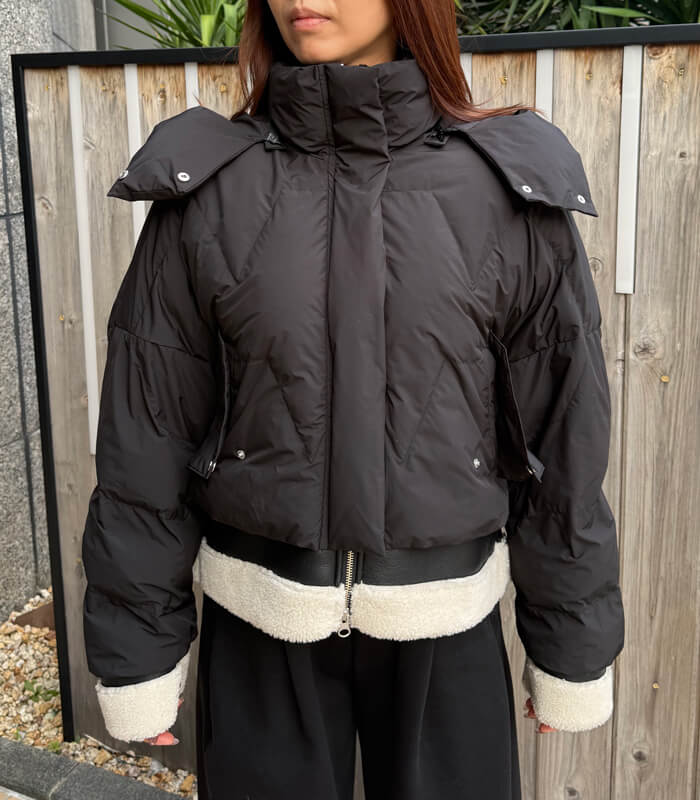 2月28日まで期間限定10%OFF】【LUGIVA】ムートン切り替えダウン