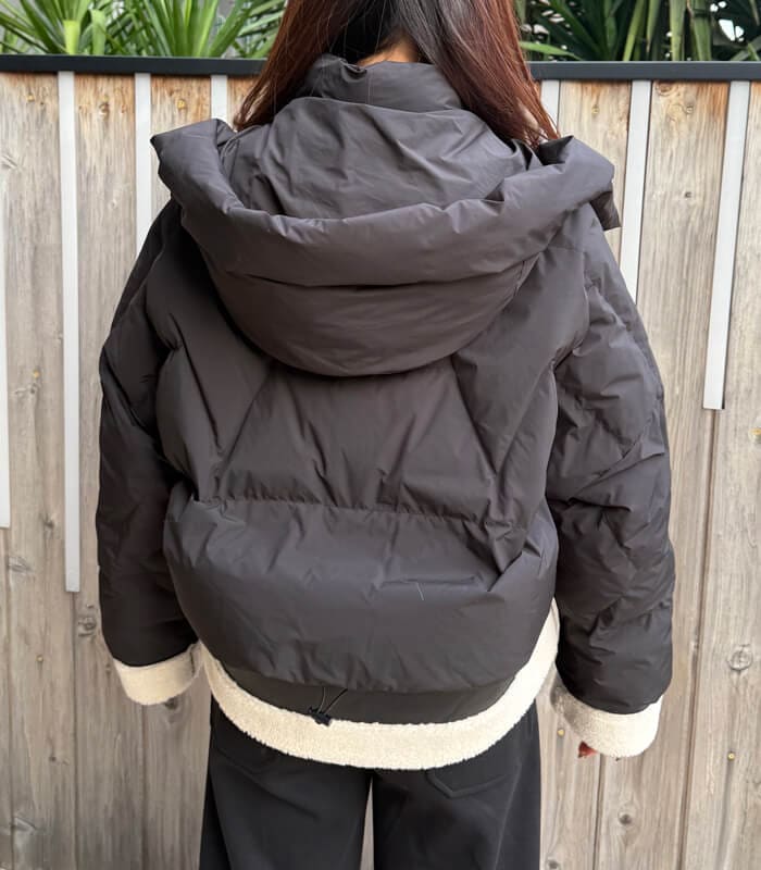 2月28日まで期間限定10%OFF】【LUGIVA】ムートン切り替えダウン