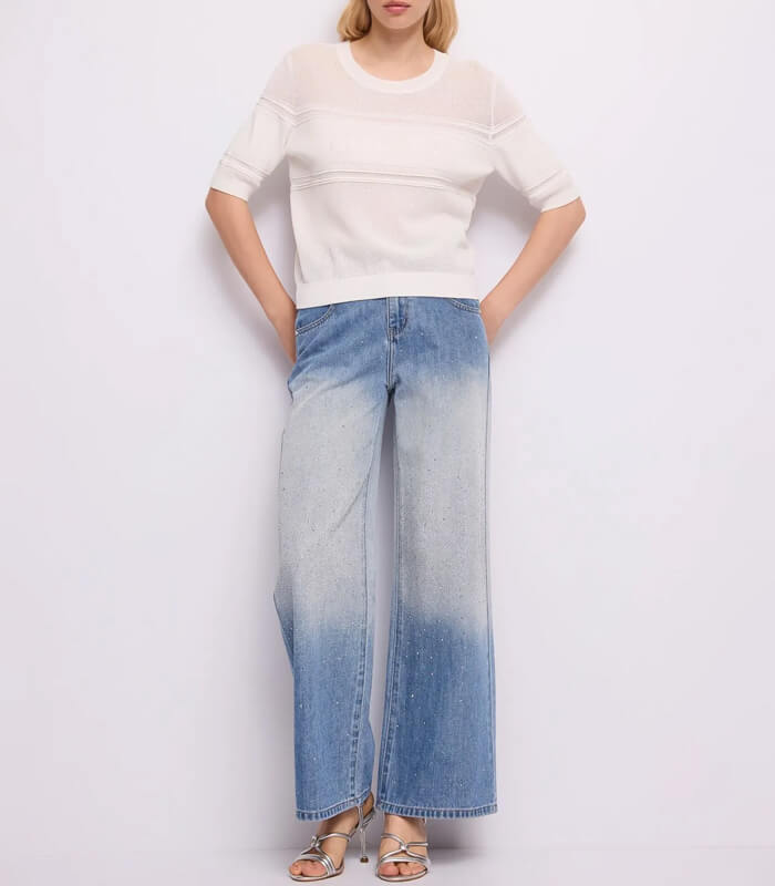 【SALE】【GAUDI】パンチホール切替ロゴニット▼☆IT611BD53030