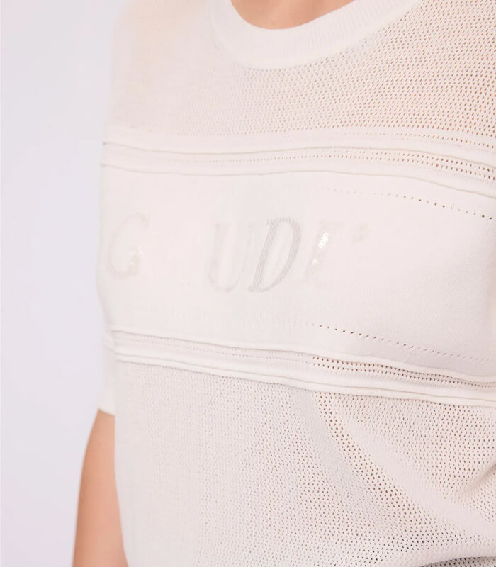 【SALE】【GAUDI】パンチホール切替ロゴニット▼☆IT611BD53030