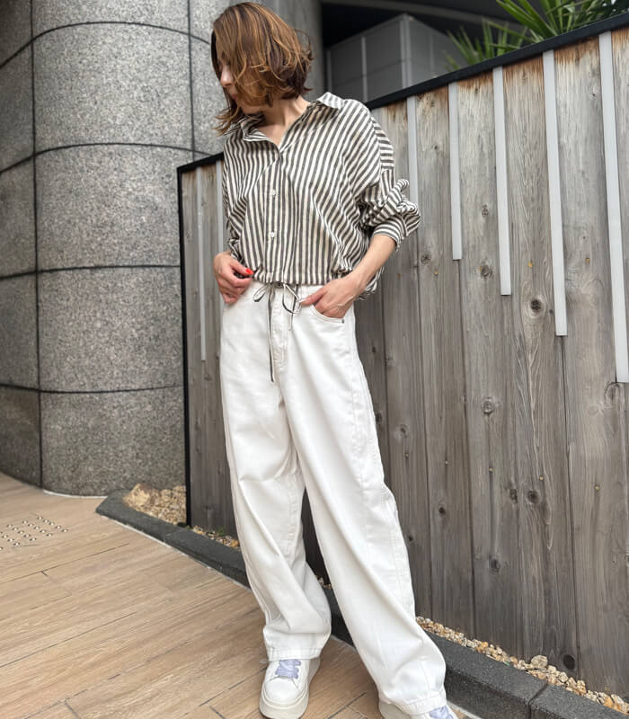 MARIED'OR】綿麻ワッシャー裾しぼりシャツ24068 | WEAR,トップス