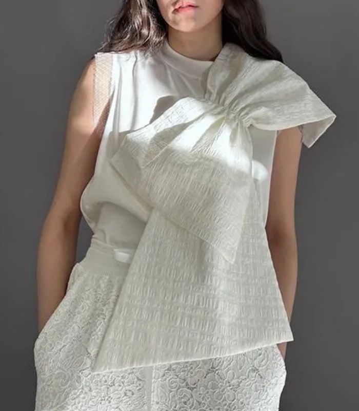 Kanako Tamura リボン付きホワイトタンクトップ Kanako Tamura リボン付きホワイトタンクトップ - メルカリ