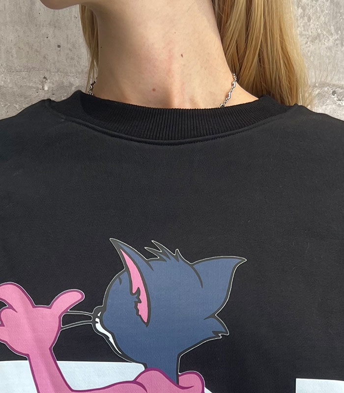 【SALE】【MICALLE MICALLE】Patron of the POOLパロディプリントスウェット▼MPH104TCC