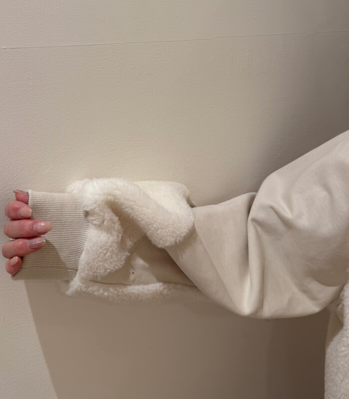 【LUGIVA】裏毛×ボア切り替えブルゾン★402579