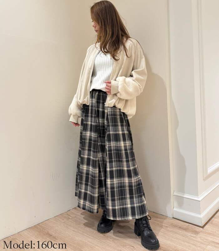 【LUGIVA】裏毛×ボア切り替えブルゾン★402579