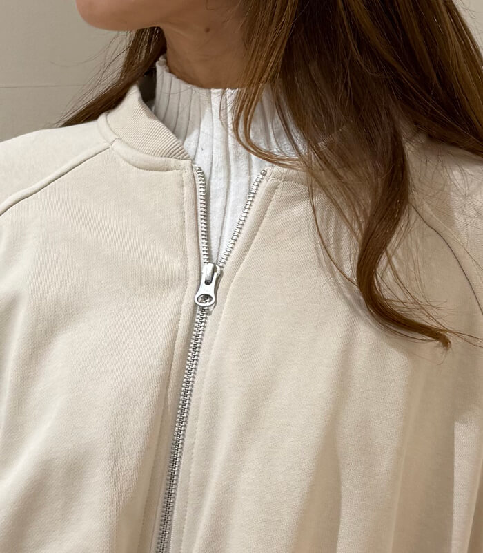 【LUGIVA】裏毛×ボア切り替えブルゾン★402579