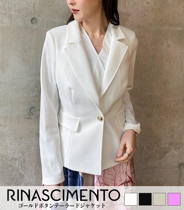 【Rinascimento】ゴールドボタンテーラードジャケット★☆(IT)RIN122772