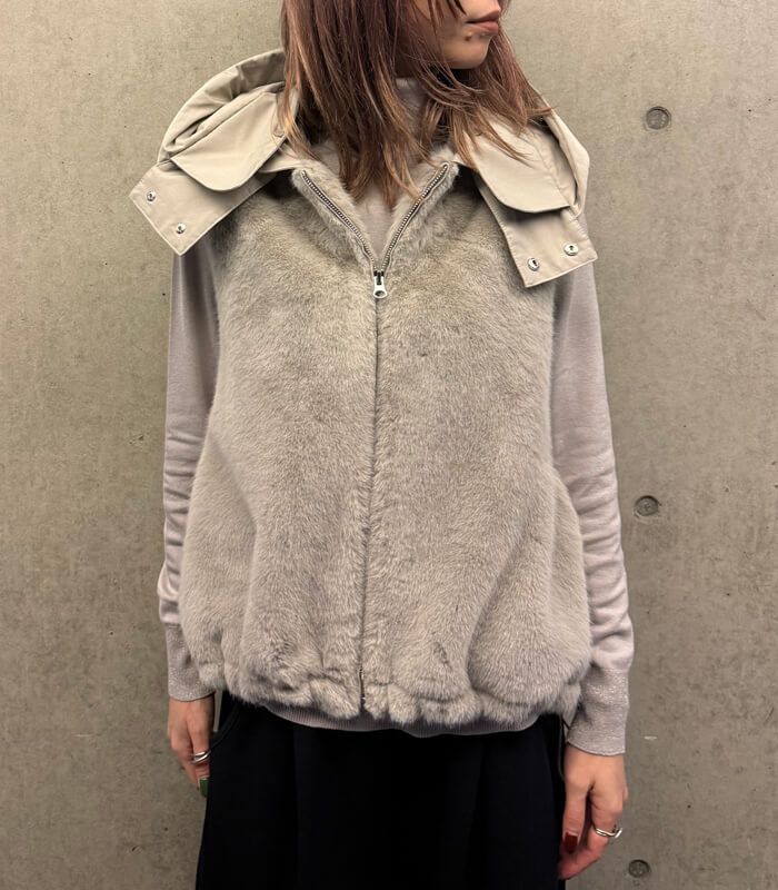 【MARIED'OR】上質ミンク調2wayファーベスト★☆57129