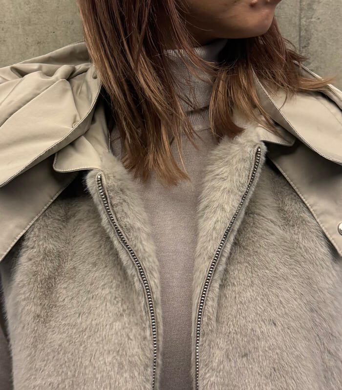 【MARIED'OR】上質ミンク調2wayファーベスト★☆57129