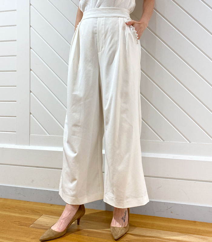 【DESERT ROSE】パールボタンタックワイドパンツ★☆GA2205-P