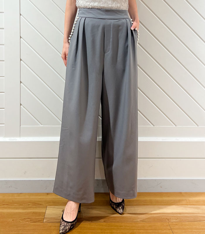 【DESERT ROSE】パールボタンタックワイドパンツ★☆GA2205-P
