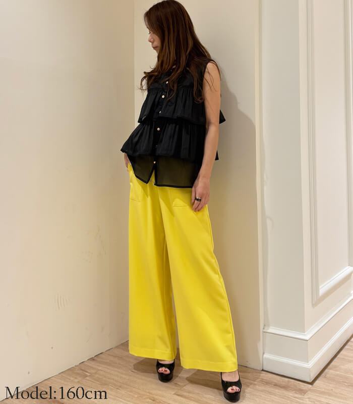 【GALENA】ティアードフリルシアーノースリーブブラウス★☆70050-4161