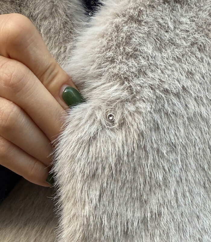 【MARIED'OR】上質ミンク調ファーVネックバルーンベスト★☆57131