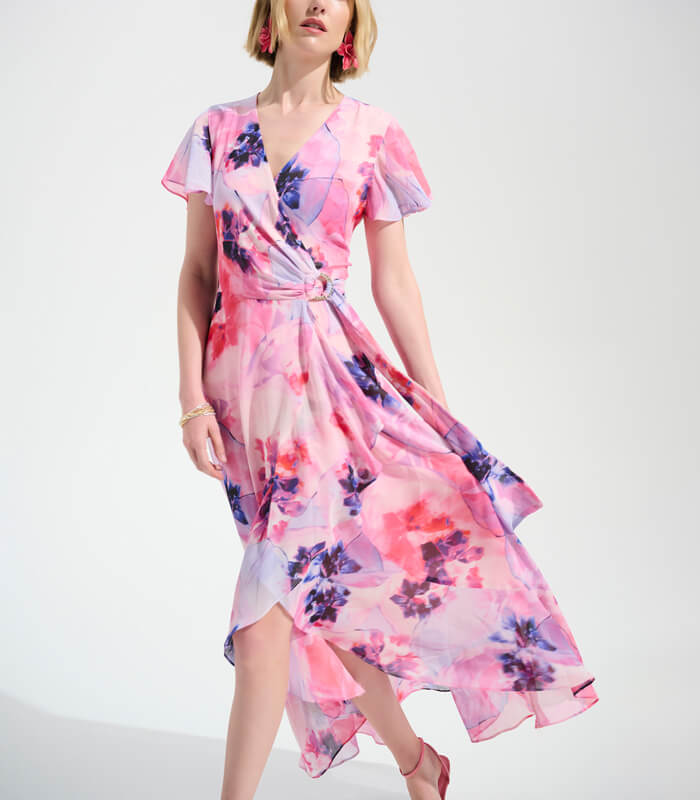Joseph Ribkoff】花柄Vネックラップドレス☆IT261739 | WEAR