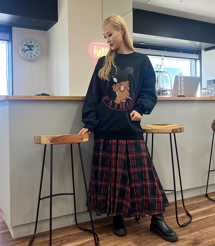 GALENA】チェック柄フレアロングスカート☆70052-2101 | WEAR,スカート