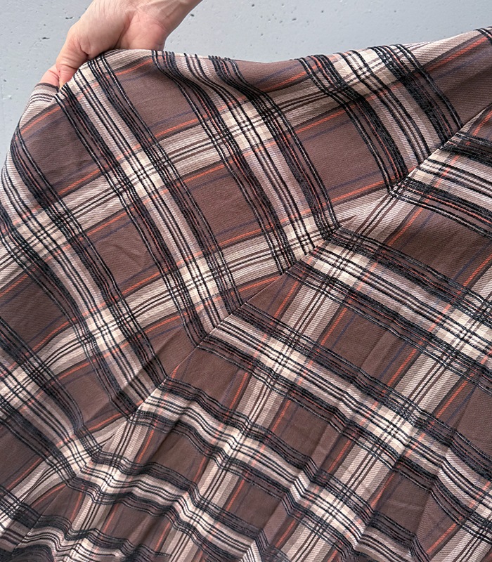 GALENA】チェック柄フレアロングスカート☆70052-2101 | WEAR,スカート