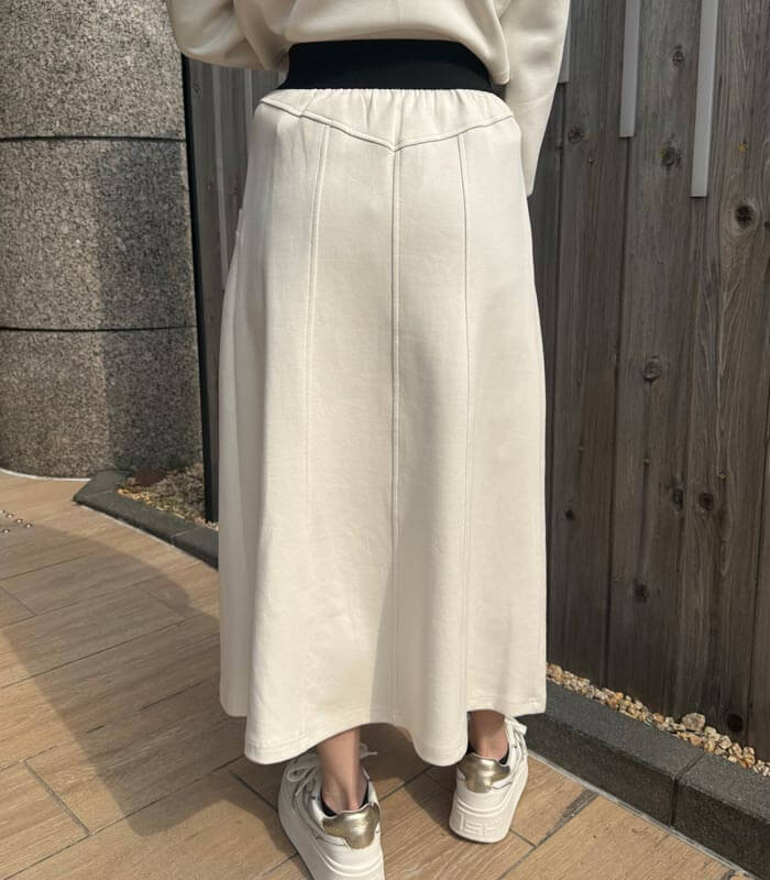 LUGIVA】フロントジップスウェットロングスカート102608 | WEAR