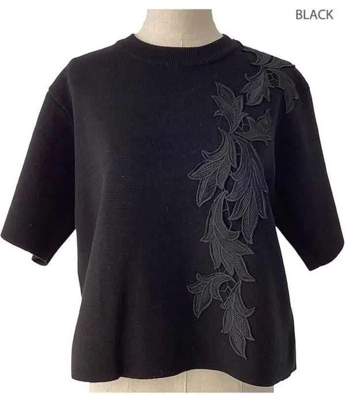 【SALE】【Adonisis】レースモチーフミラノリブニット▼☆260120