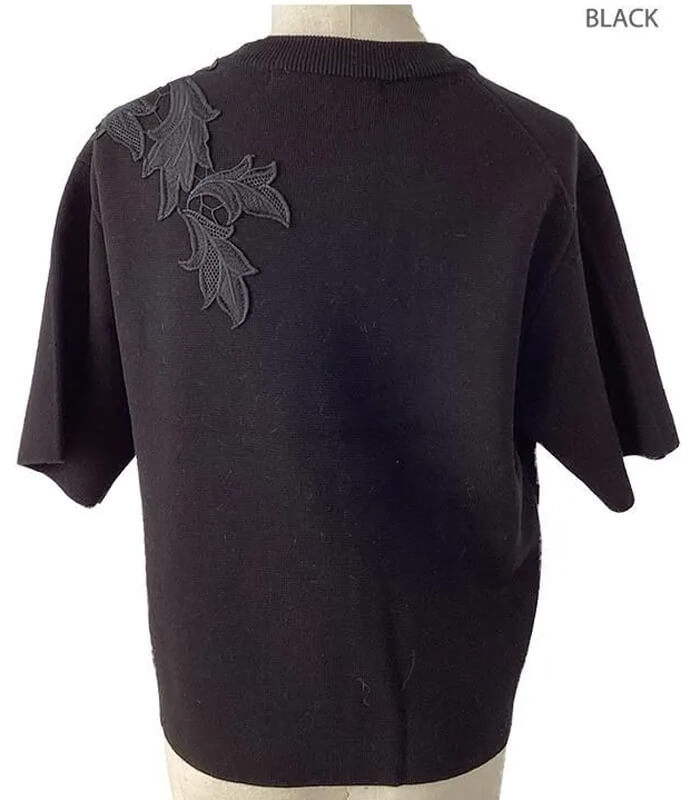 【SALE】【Adonisis】レースモチーフミラノリブニット▼☆260120