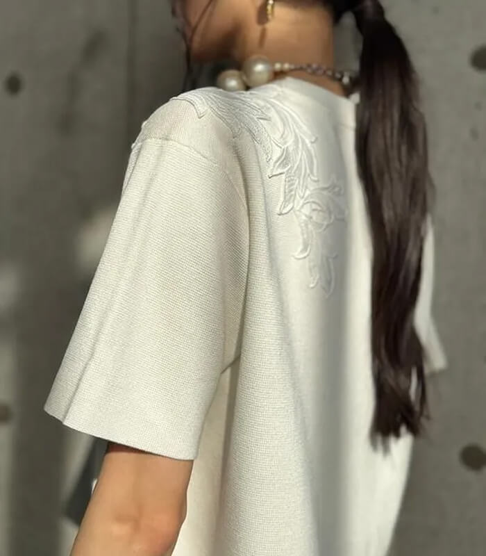【SALE】【Adonisis】レースモチーフミラノリブニット▼☆260120