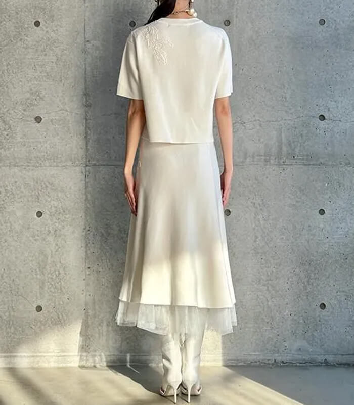 【SALE】【Adonisis】レースモチーフミラノリブニット▼☆260120
