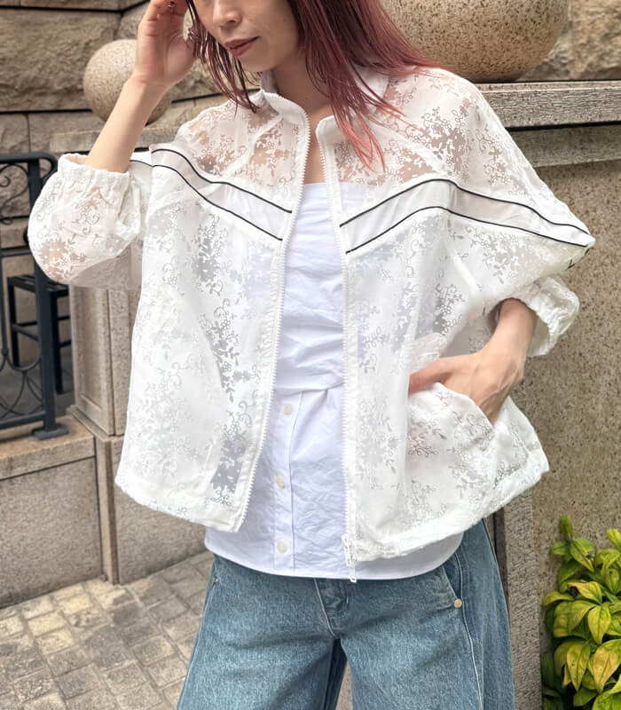 PaulineBleu】レースシアーブルゾン47633 | WEAR,アウター | DESERT ROSE