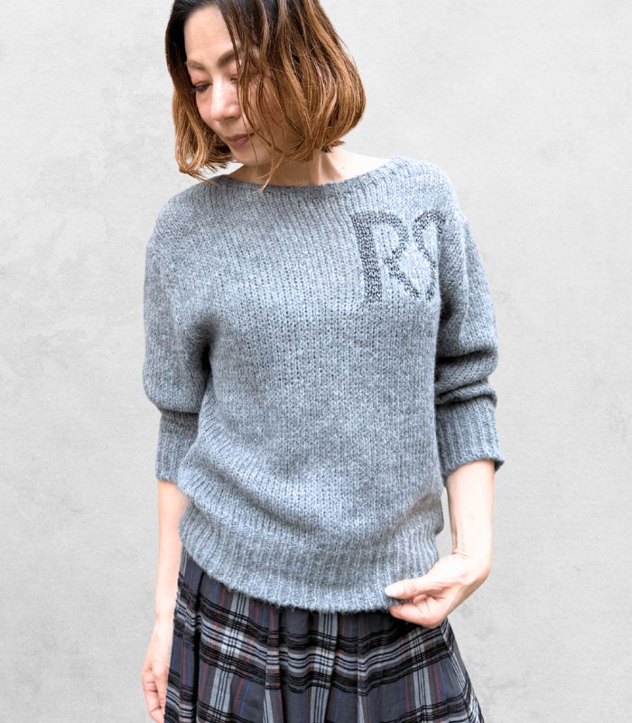 【Rinascimento】ラメロゴプルオーバーニット★ITRIN11949