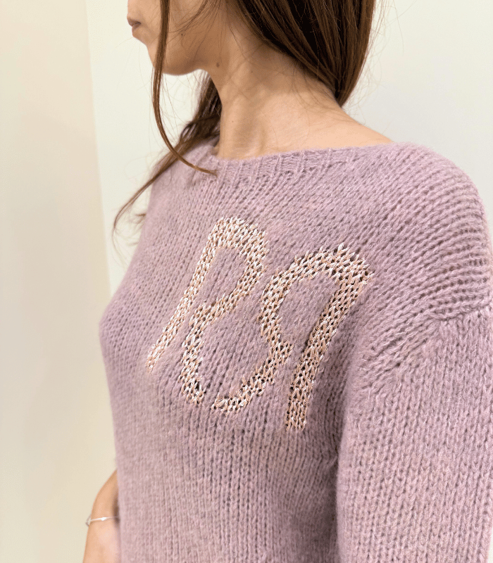 【Rinascimento】ラメロゴプルオーバーニット★ITRIN11949