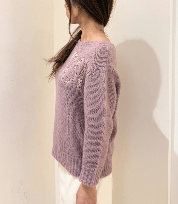 【Rinascimento】ラメロゴプルオーバーニット★ITRIN11949