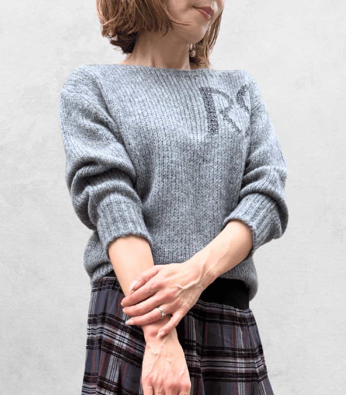 【Rinascimento】ラメロゴプルオーバーニット★ITRIN11949