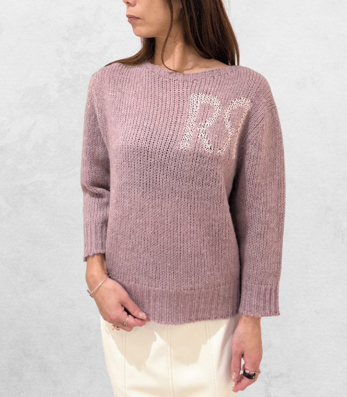 【Rinascimento】ラメロゴプルオーバーニット★ITRIN11949