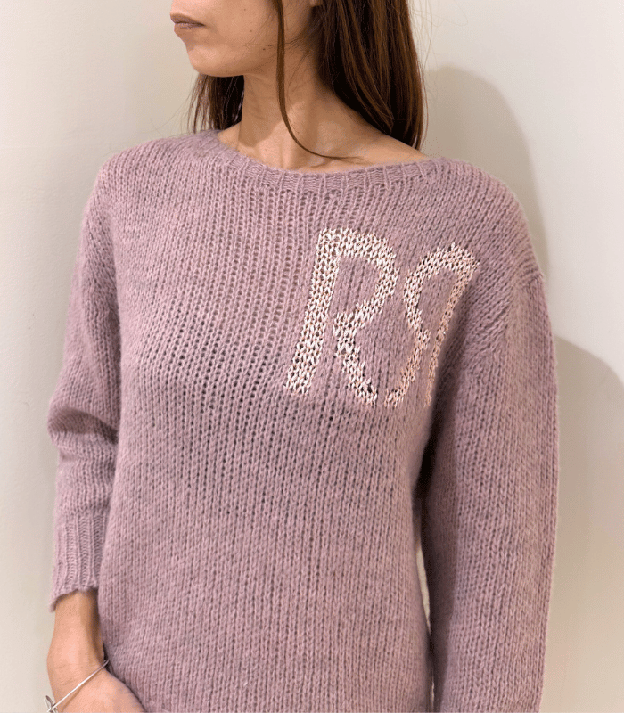 【Rinascimento】ラメロゴプルオーバーニット★ITRIN11949