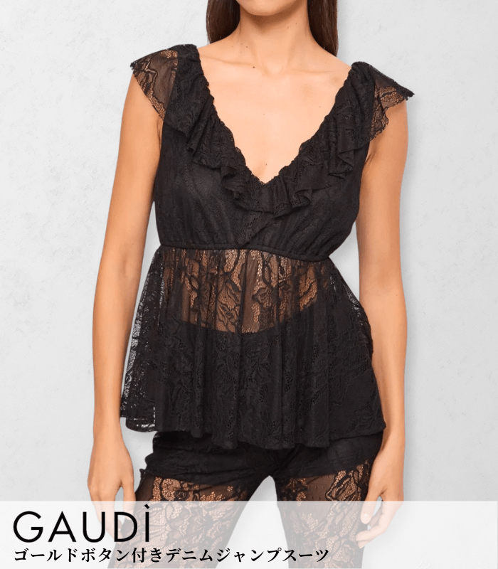 【SALE】【GAUDI】総レースフレンチスリーブブラウス▼IT611FD45018