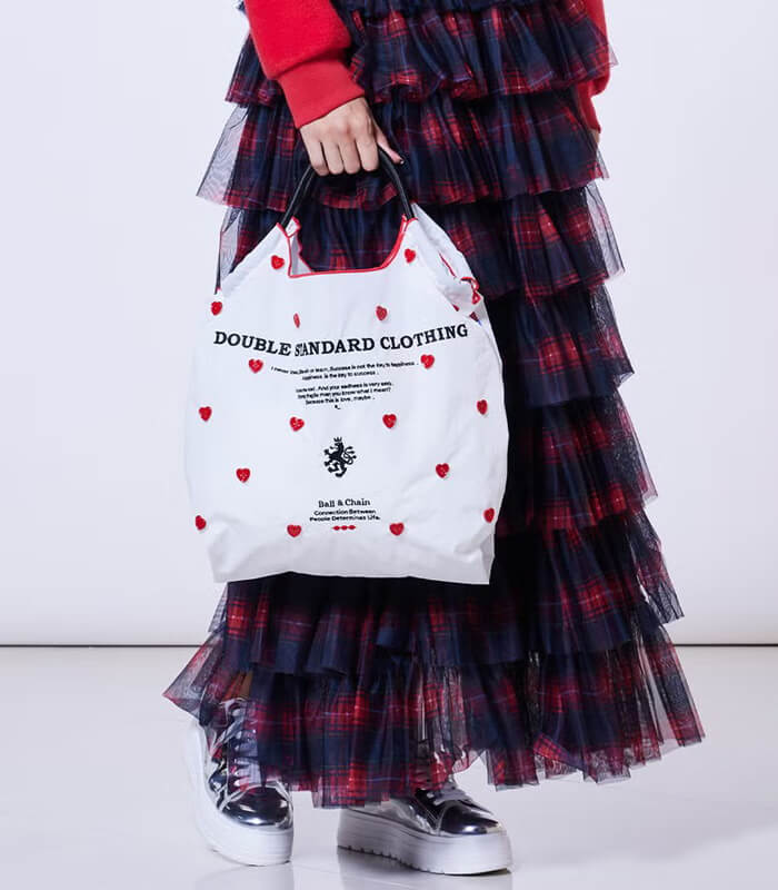 【DOUBLE STANDARD CLOTHING】Heart Button ミニショッピングバッグ★☆0400-001-263