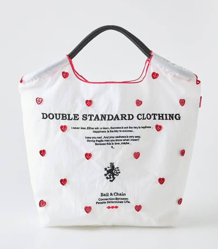 【DOUBLE STANDARD CLOTHING】Heart Button ミニショッピングバッグ★☆0400-001-263