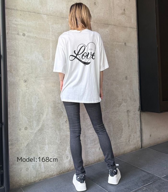 【SALE】【DESERT ROSE】後ろLOVEハートTシャツ●☆BDCS-63