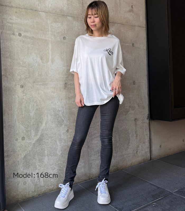 【SALE】【DESERT ROSE】後ろLOVEハートTシャツ●☆BDCS-63