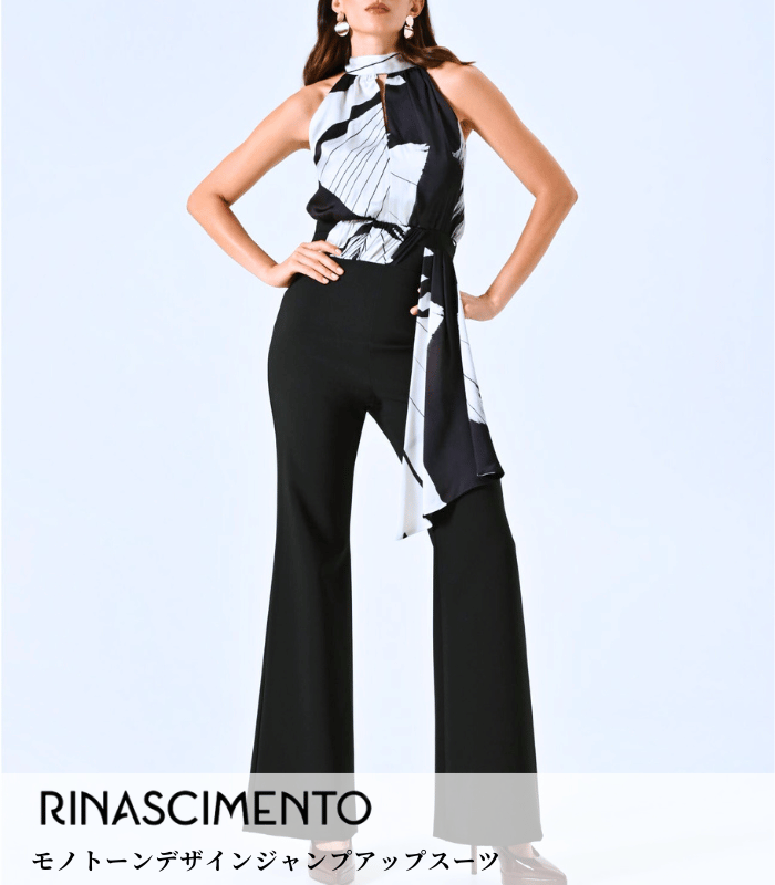 【RINASCIMENTO】モノトーンデザインジャンプアップスーツ★ITRIN125085